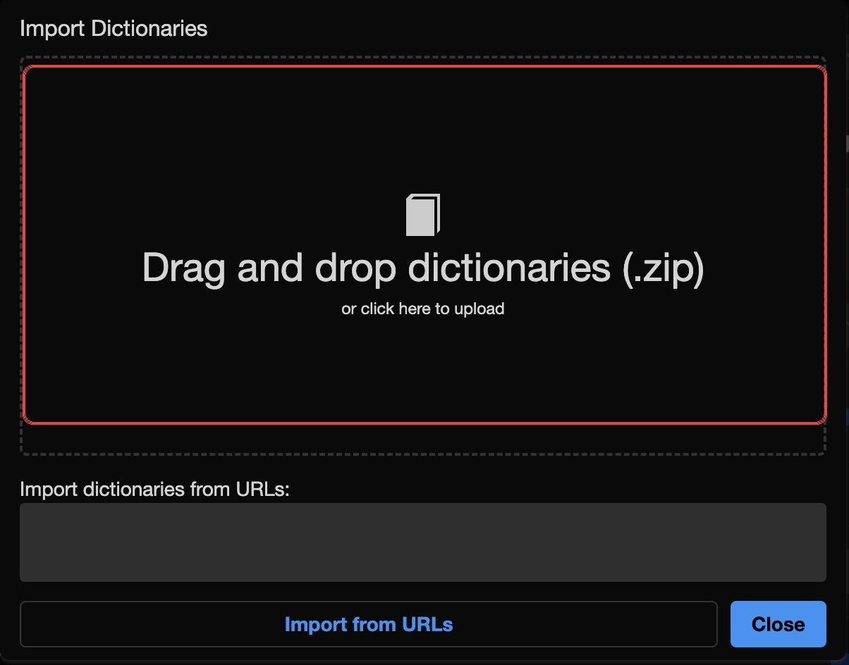 Drag and drop словарей